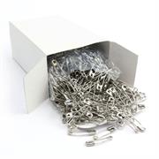 SAFETY PINS CURVED 38MM silver 1000 pcs/ box  50 boxes/ carton